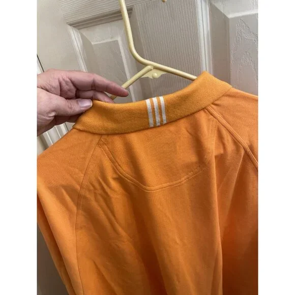 NWT Adidas ClimaLite Polo Shirt Men's Xl Embroidered Logo Orange - Picture 10 of 11